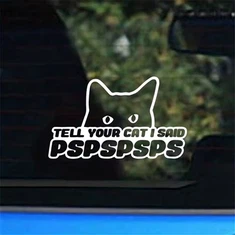 Tell Your Cat Window Sticker
