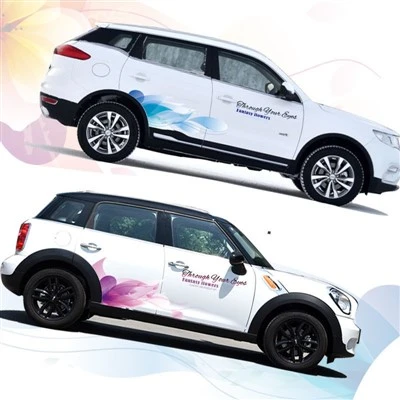 Color Flower Style Car Body Custom Sticker