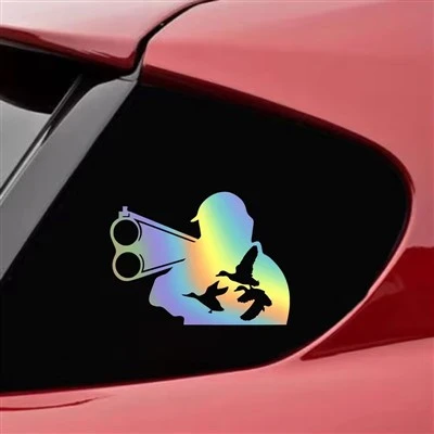 Hunter And Animal Car Sticker