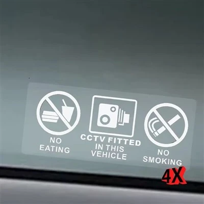 Eating No Drinking CCTV Fitted Sticker