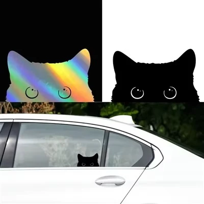 Cute Cat Peeking Sticker For Car Accessories