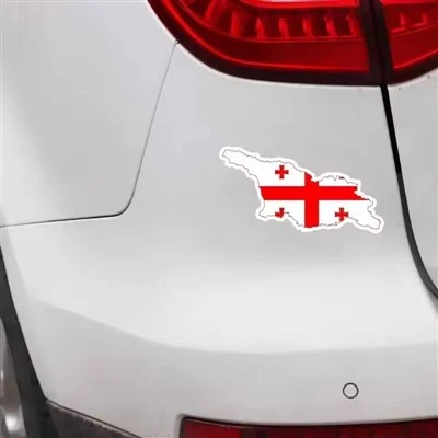 Georgia Flag Map Sticker