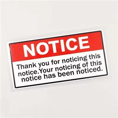 Funny Warnings Scratch Sticker Scar Decals