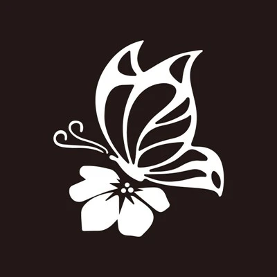 Car Window Sticker feather Butterfly Pattern