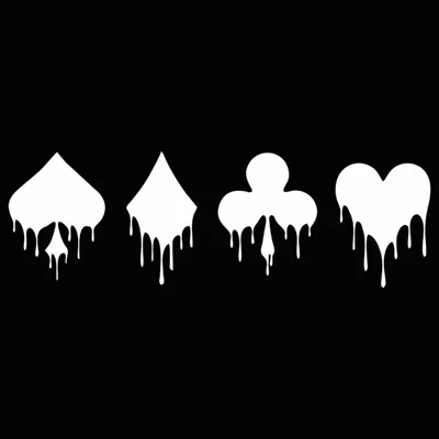 Poker Pattern Decals Motorcycle Car Sticker
