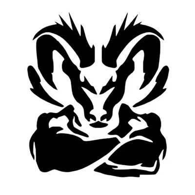 Black/White Cool Ram Vinyl Decal