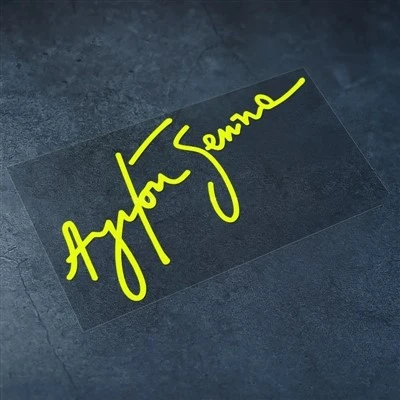 Ayrton Senna Driver Signature Stickers