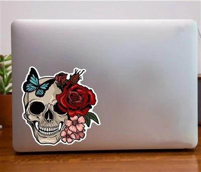 Skull Roses Sticker