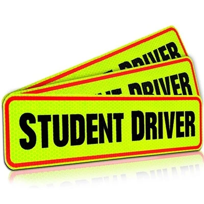 Car Sticker Student Driver Warning Reflective