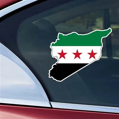 Car Sticker Syria Flag Map