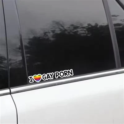 I Love Gay Porn Sticker For Car