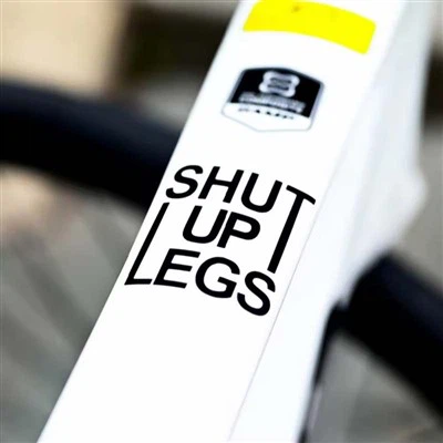2PCS SHUT UP LEGS Bike Stickers