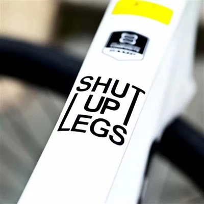 2PCS SHUT UP LEGS Bike Stickers
