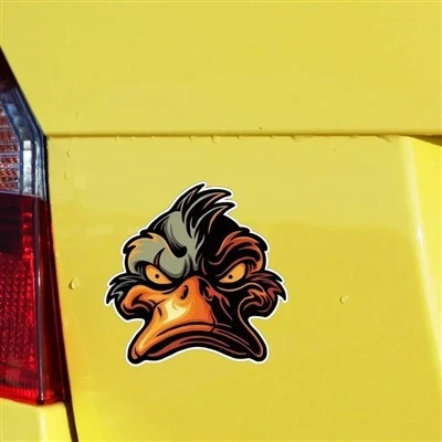 Bad Duck Angry Face Evil Vinyl Stickers For Cars