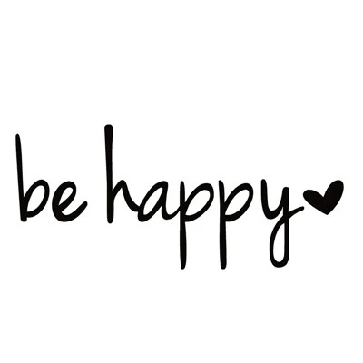 Be Happy Sticker Decal Notebook Car Laptop