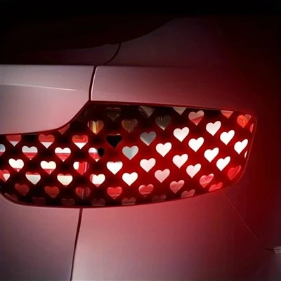 Black Heart-shaped Car Taillight Cover Sticker