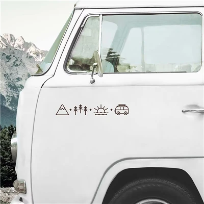 Camper Van Caravan Car Stickers