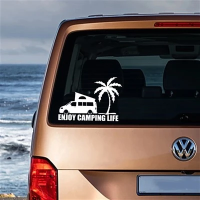 Camping Life Palm Tree Car Sticker