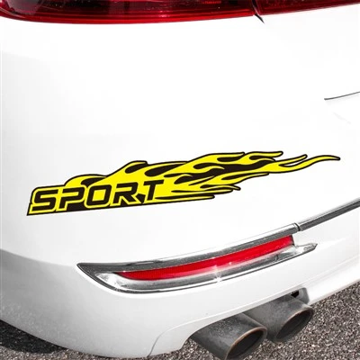 Vinyl bumper Stickers Sport Letters decal