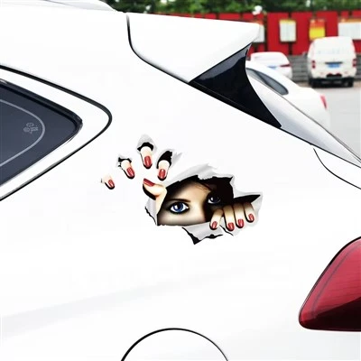 Car Decoration Funny Peeking Girl Eyes