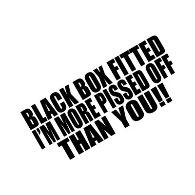 Car Stickers BLACK BOX FITTED FUNNY