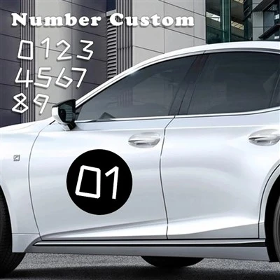 Car Stickers Customized Number Decor Decal