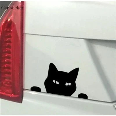 Car Stickers Waterproof Anime Cartoon Black Cat