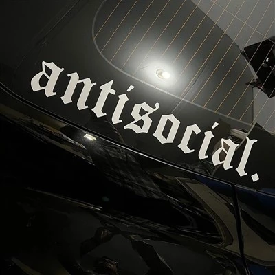 Car Styling Antisocial Decals Windshield Banner