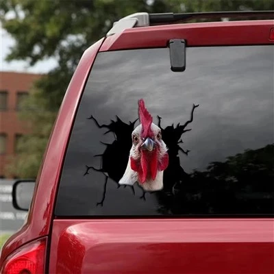 Cartoon 3D CHICKEN CAR STICKER For Car