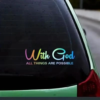 With God All Things Are Possible Sticker