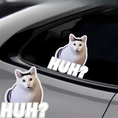 CHUH Cat Motorbike Sticker Funny Meme For Car