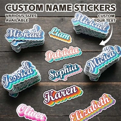 Custom Name Waterproof Personalized Stickers