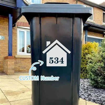 Customized Number Trash Vinyl Sticker