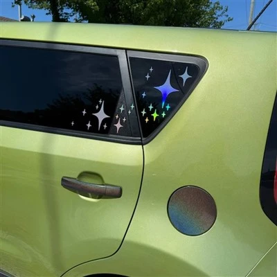 Stars Holographic Car Windows Body Stickers