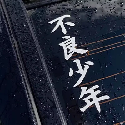 Bad Boy --Chinese Japanese Writing Vinyl Sticker