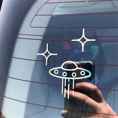 UFO Space Alien Vinyl Decals