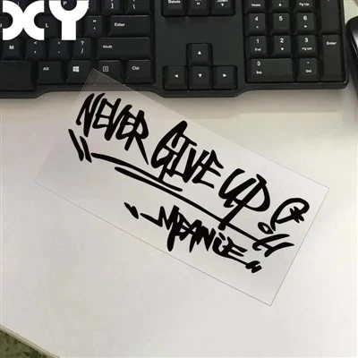 ETIE Design Motorcycle Sticker Never Give Up