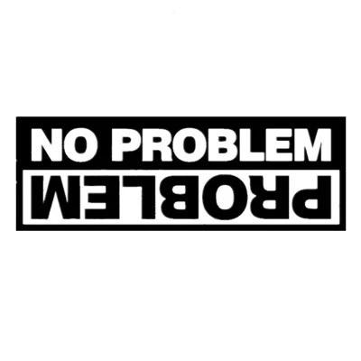 Die-Cut Vinyl Decal No Problem Car Sticker