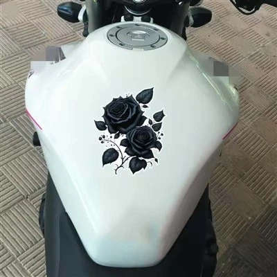Die Cut Black Rose Sticker
