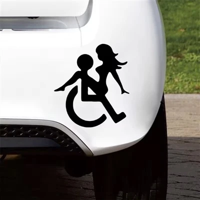 Disabled Person Wheelchair Car Bumper Sticker