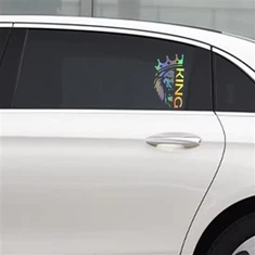 Crown Lion King Vinyl Sticker For Car