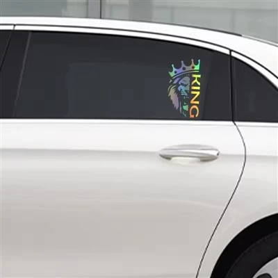 Crown Lion King Vinyl Sticker For Car
