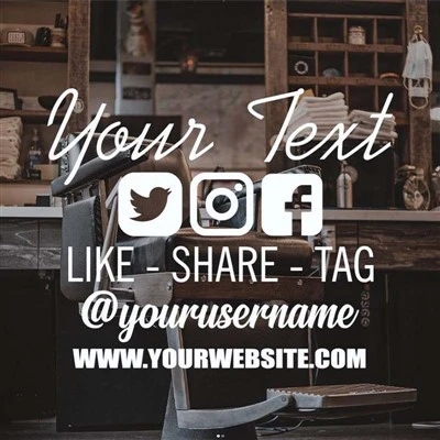 Social Media Username Name Brand Logo Sticker