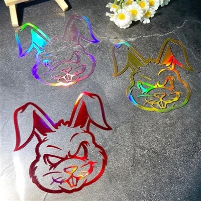 Evil Rabbit Laser Motorcycle Sticker Waterproof