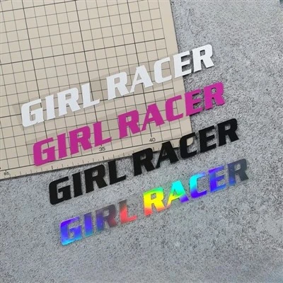 GIRL RACER Motorcycle Stickers For Car Window