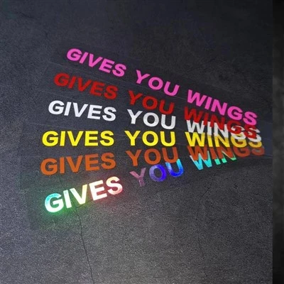 GIVES YOU WINGS Motorcycle Helmet Stickers