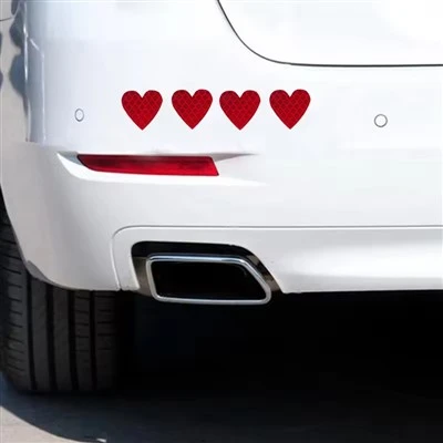 Heart Shape Reflective Car Stickers