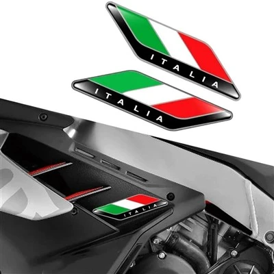 ITALY Tricolor Flag Emblem Badge 3D