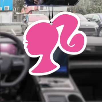 Long Hair Girl Profile Pink Car Aromatherapy