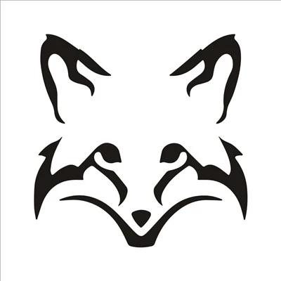 Motorcycle Decals Cute Fox Face